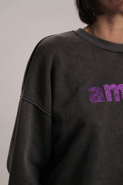 Sweatshirt Fever Noir délavé