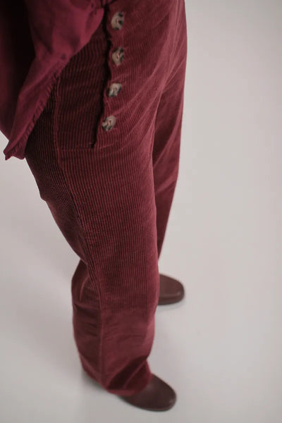 Pantalon Corvette velours côtelé Bordeaux