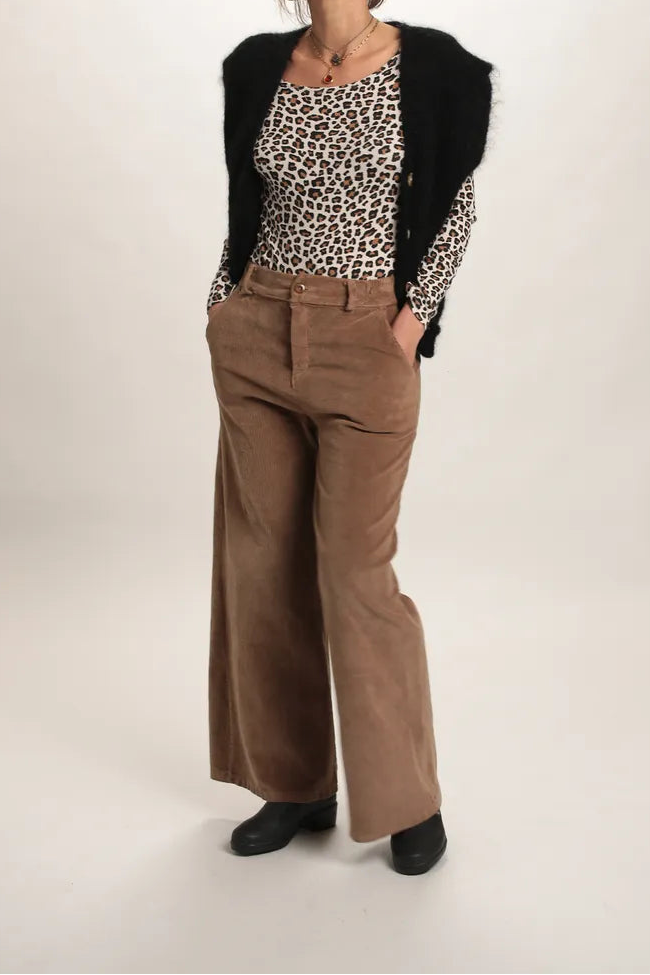 Gilet Aristide à bouton mohair noir