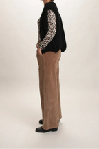 Gilet Aristide à bouton mohair noir