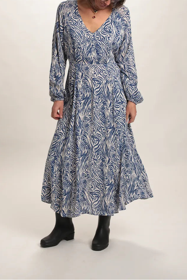 Robe longue Savane Bleu