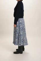 Pull Suzanne mohair col bateau Bleu Marine