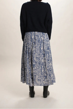 Pull Suzanne mohair col bateau Bleu Marine