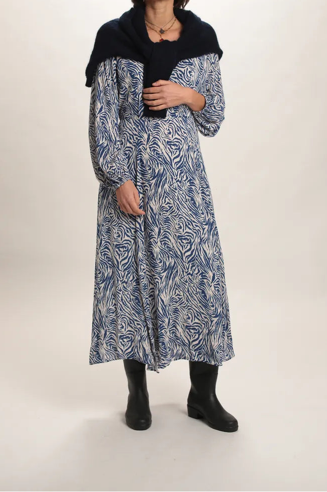 Robe longue Savane Bleu