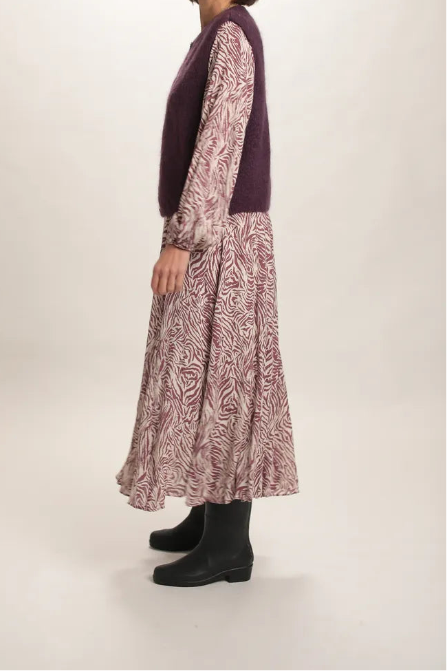 Gilet Chantal mohair prune