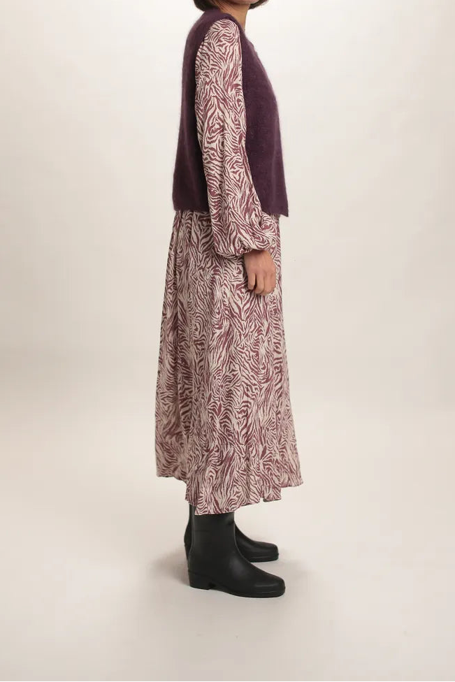 Gilet Chantal mohair prune