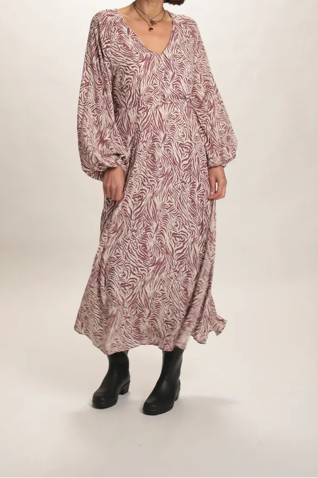 Robe longue Savane Rose