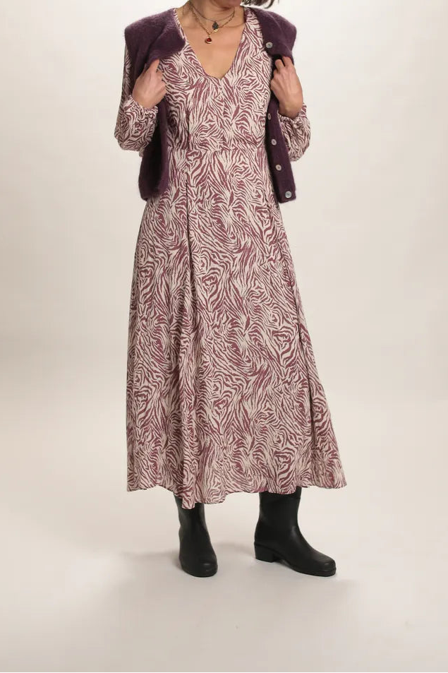 Gilet Chantal mohair prune