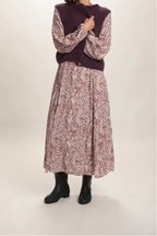 Gilet Chantal mohair prune