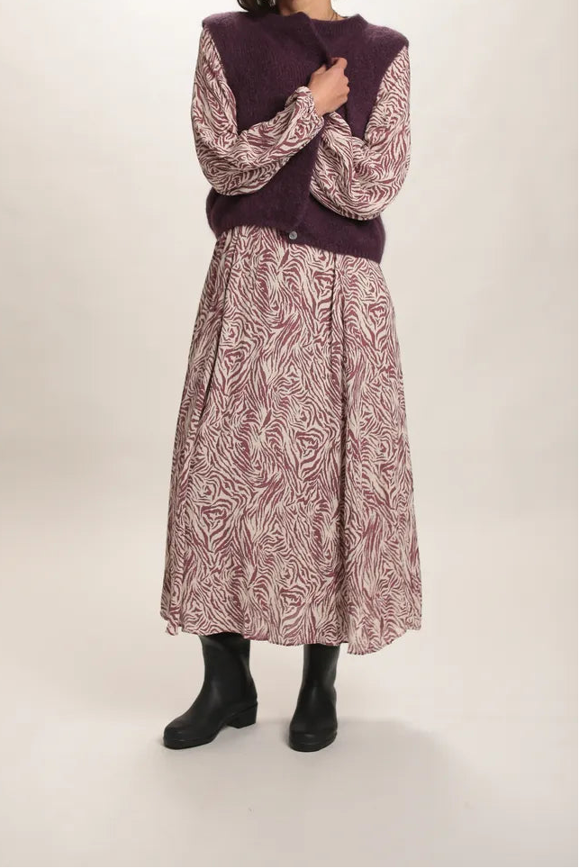 Gilet Chantal mohair prune