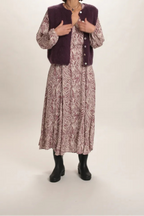 Gilet Chantal mohair prune