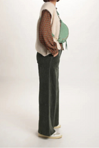 Pantalon Aliénor velours côtelé vert