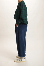 Pull Mousaillon Bleu Marine/vert sapin