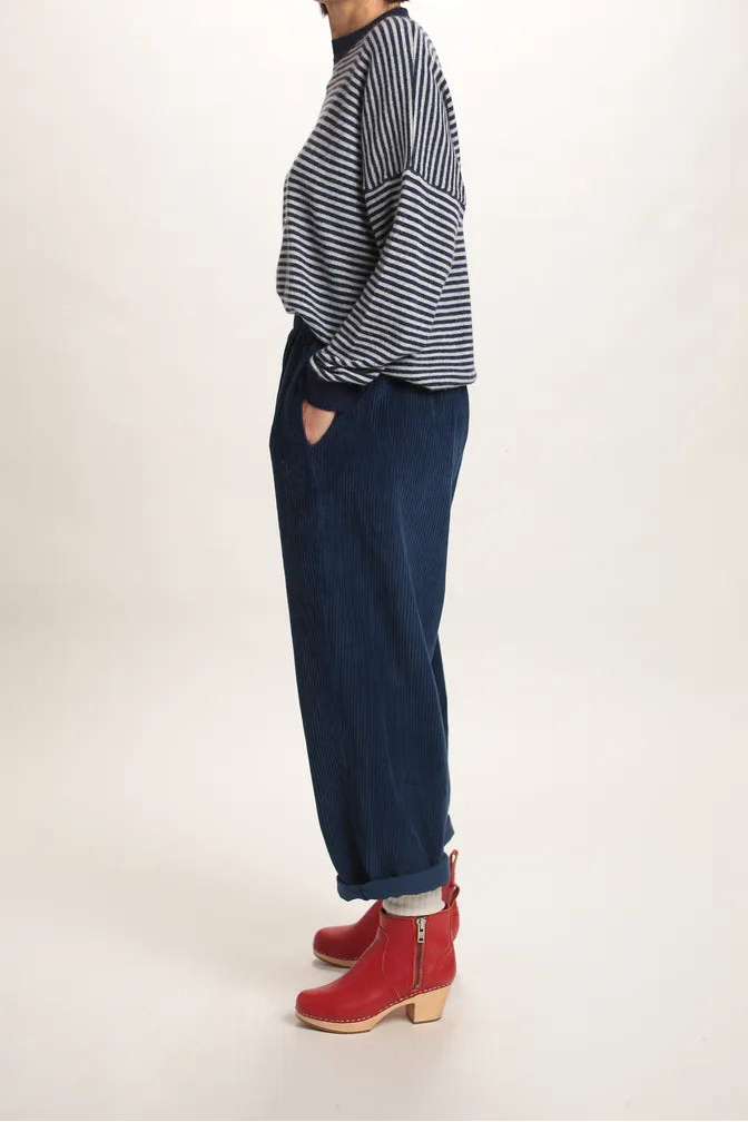 Pull Sacha cachemire bleu marine/gris