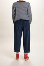 Pull Sacha cachemire bleu marine/gris