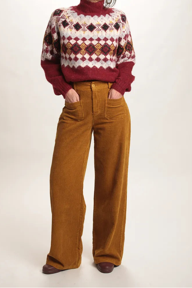 Pantalon Victor Velours côtelé Ocre