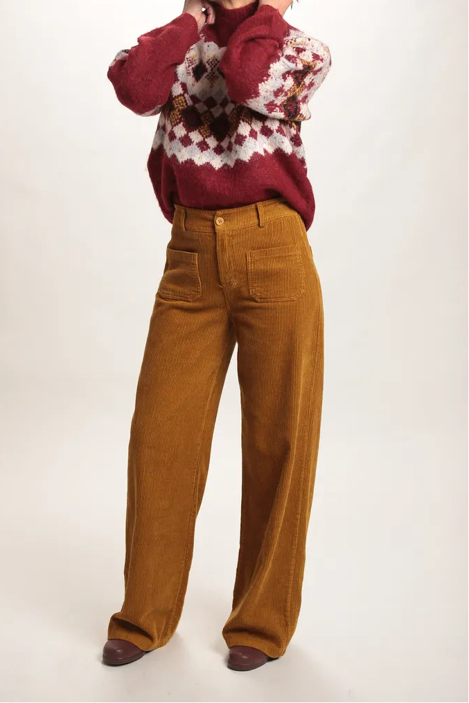 Pantalon Victor Velours côtelé Ocre