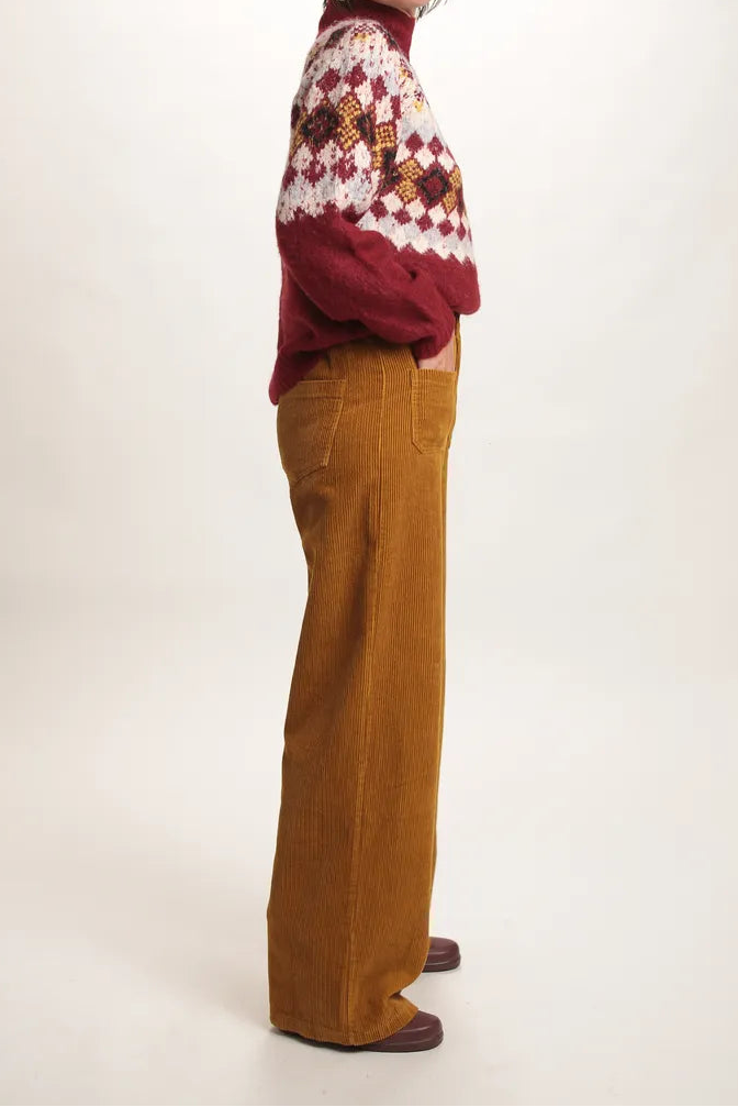 Pantalon Victor Velours côtelé Ocre