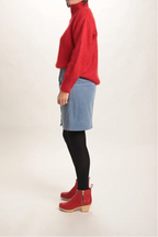 Jupe Jerry velours cotelé bleu jeans