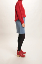 Jupe Jerry velours cotelé bleu jeans