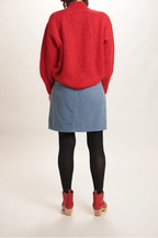 Jupe Jerry velours cotelé bleu jeans