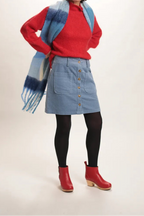 Jupe Jerry velours cotelé bleu jeans