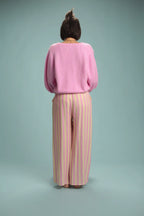 Pantalon Candy Rayé Rose/jaune