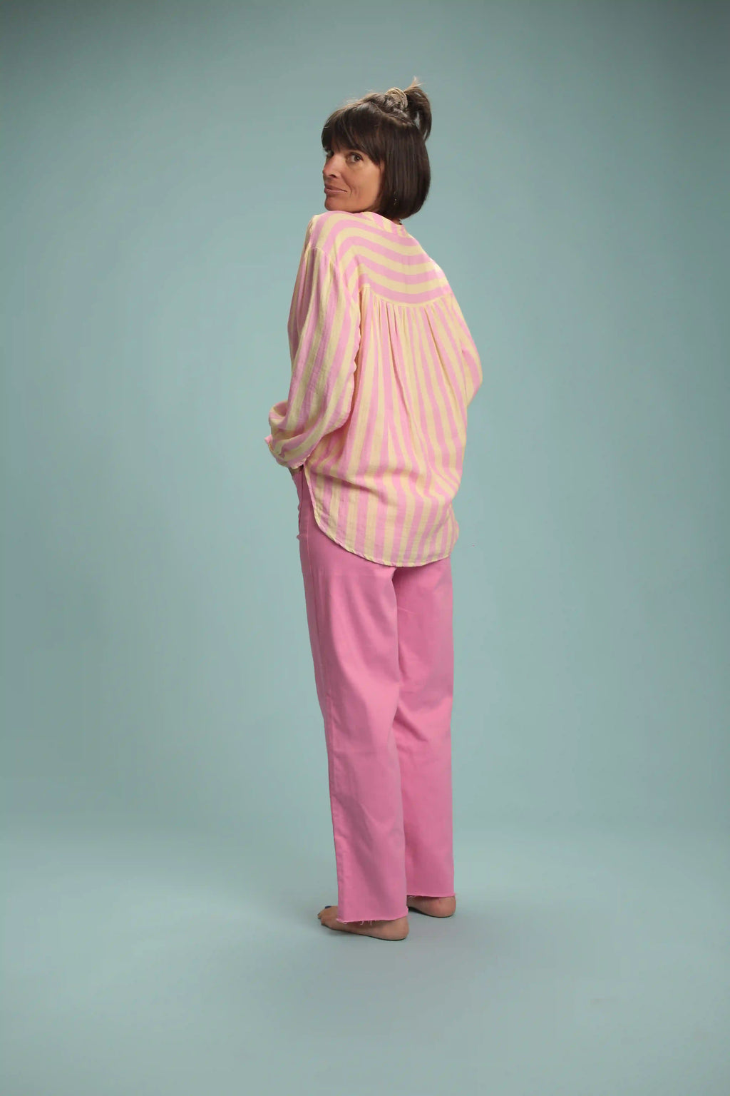 Chemise Candy Rayé Rose/jaune