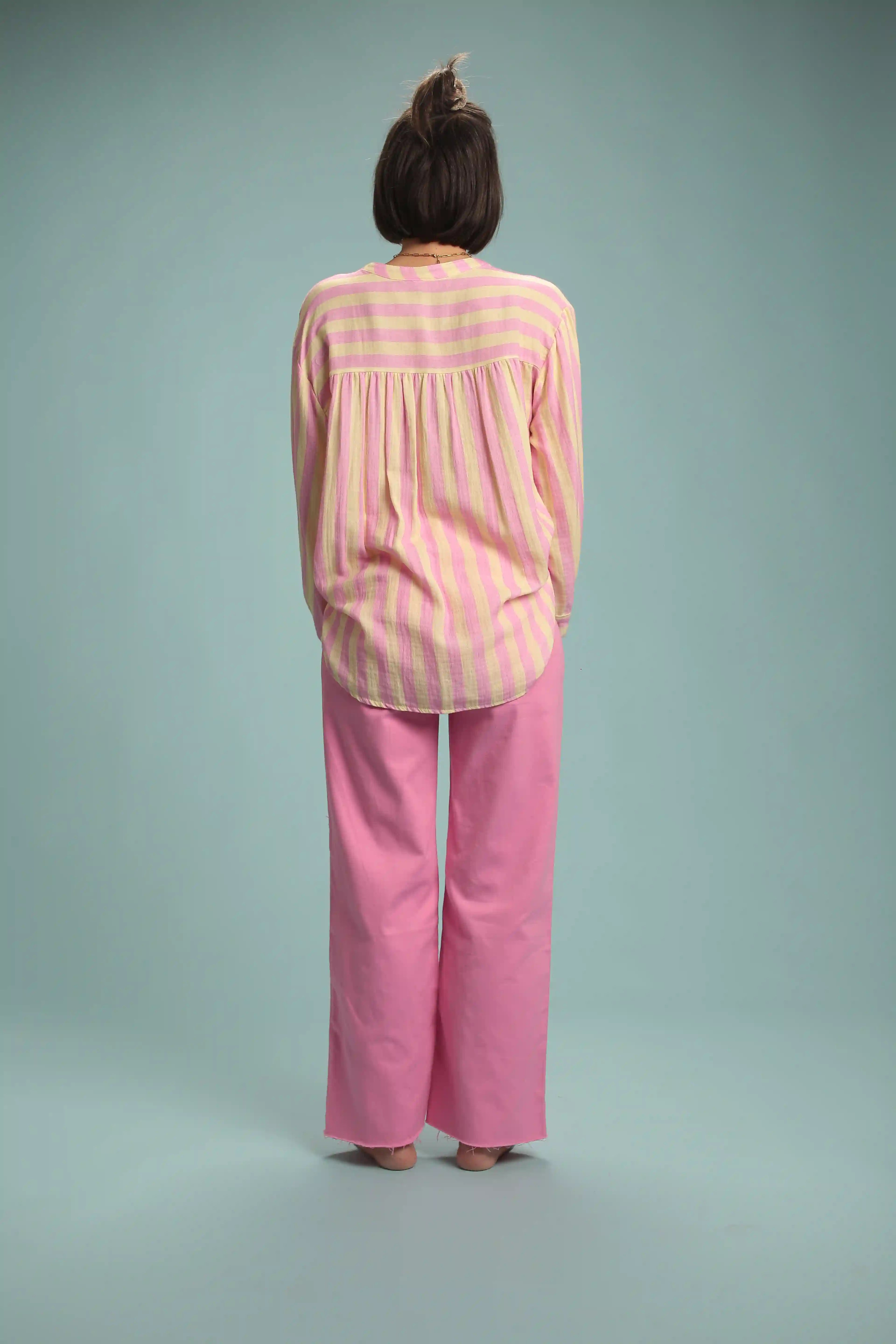 Chemise Candy Rayé Rose/jaune