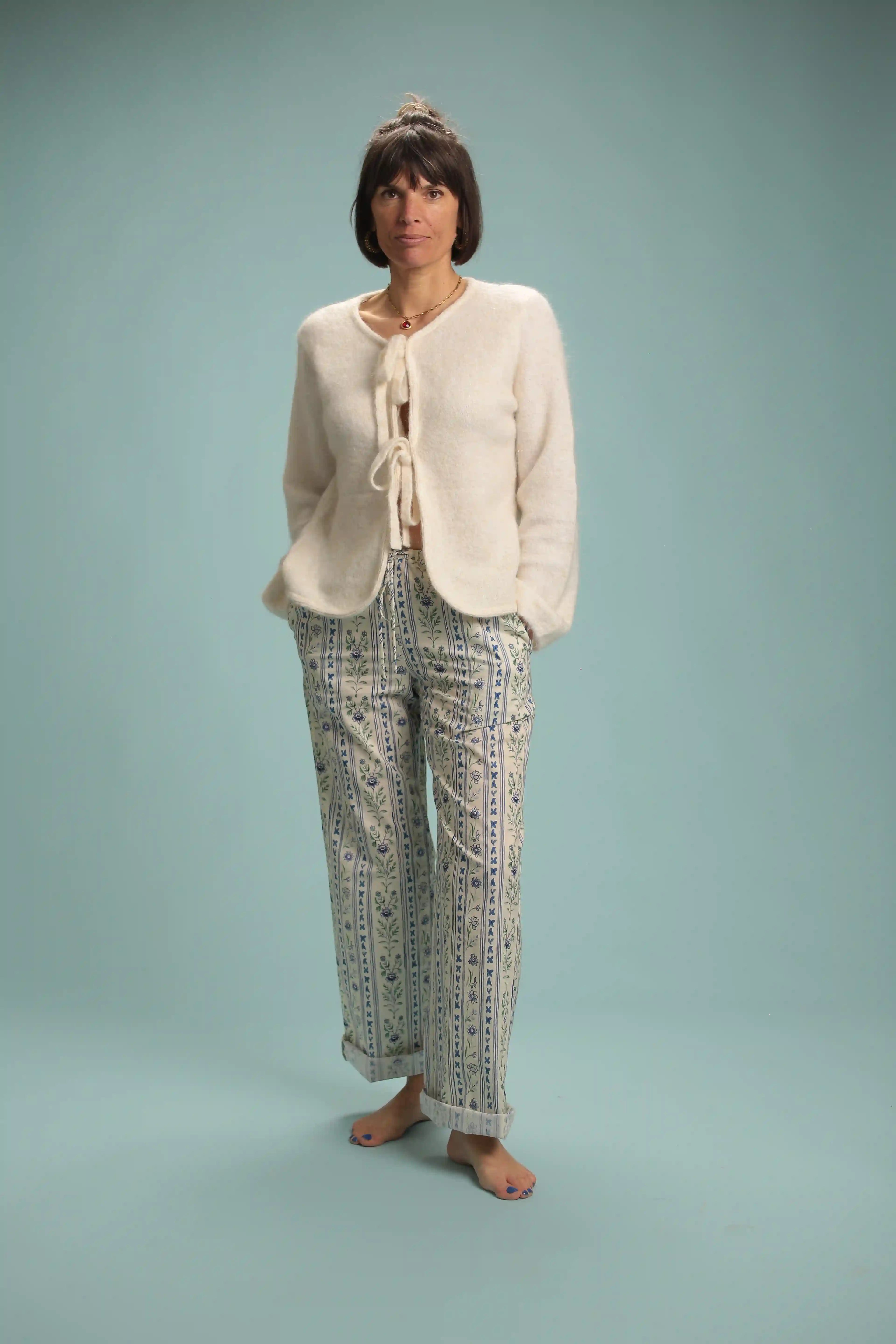 Gilet Perle Crème/chiné