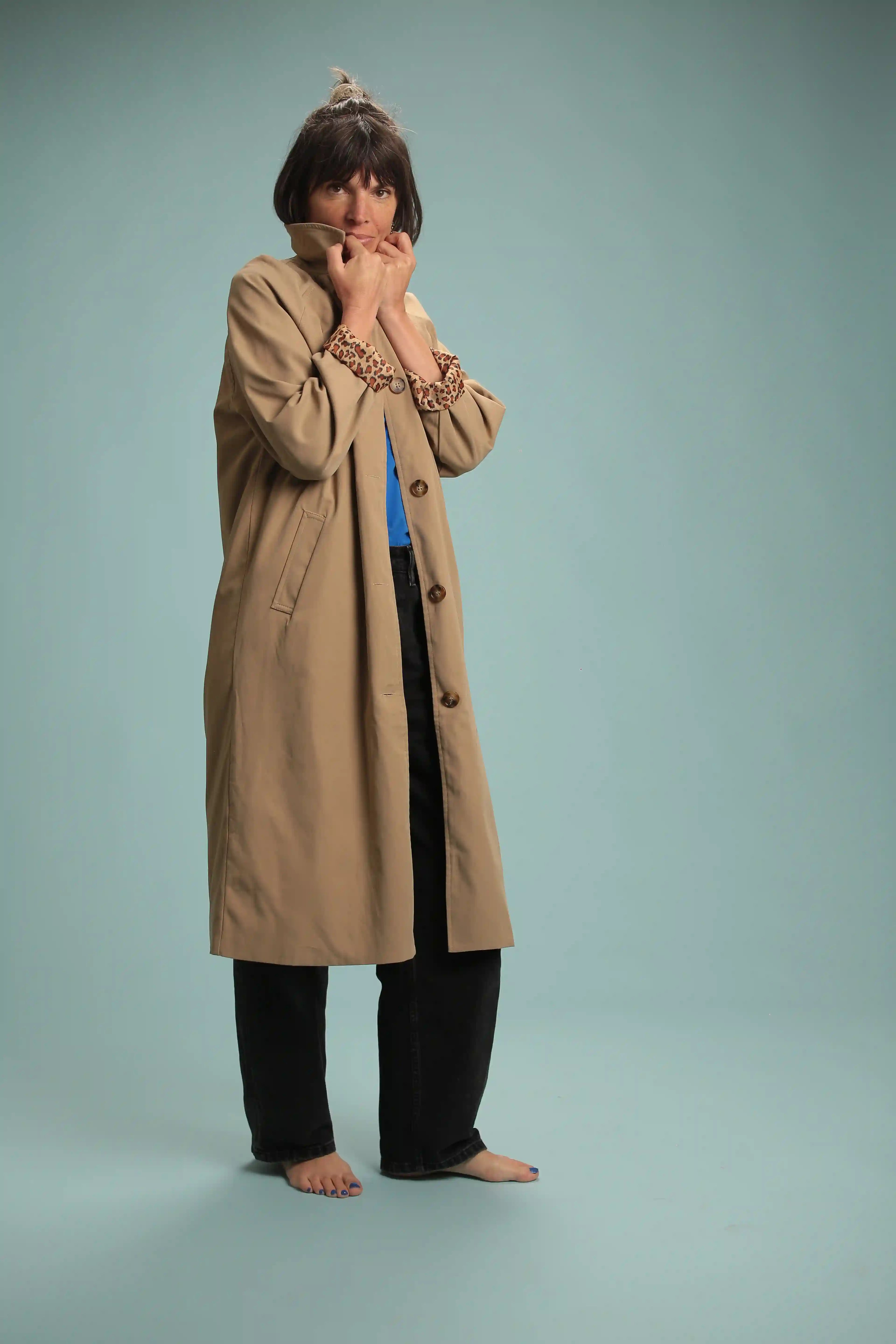 Trench Peter Camel/Leopard
