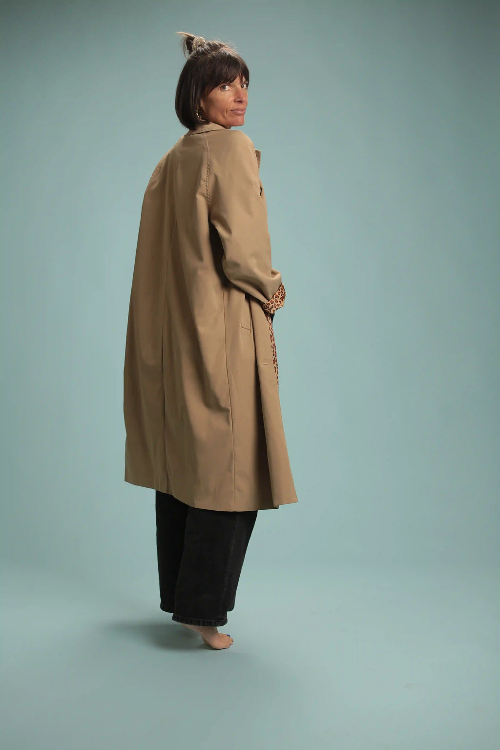 Trench Peter Camel/Leopard