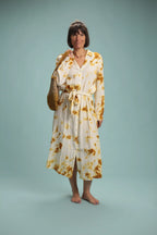 Robe Chennai blanc moutarde