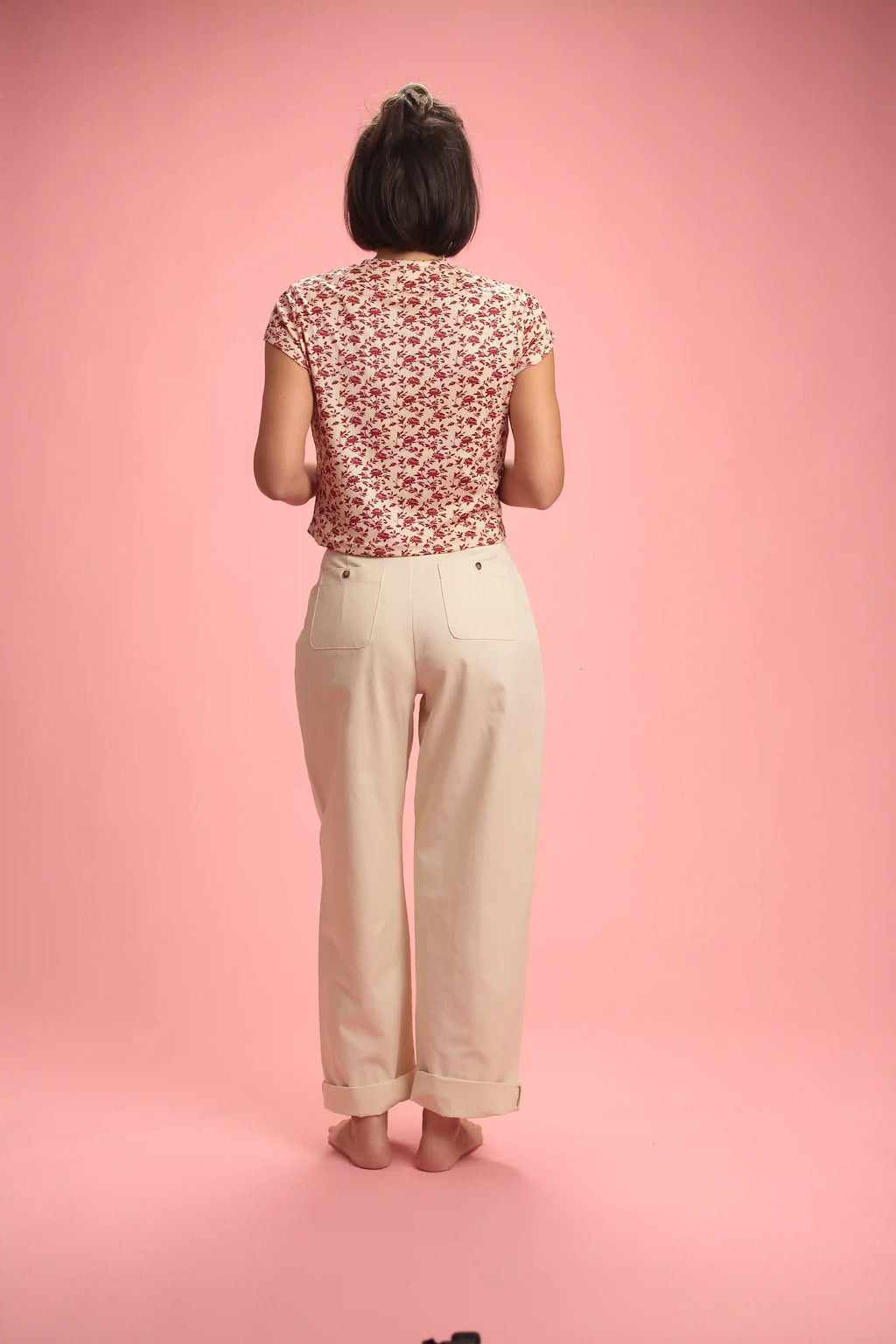 T-shirt Regina beige/rouge
