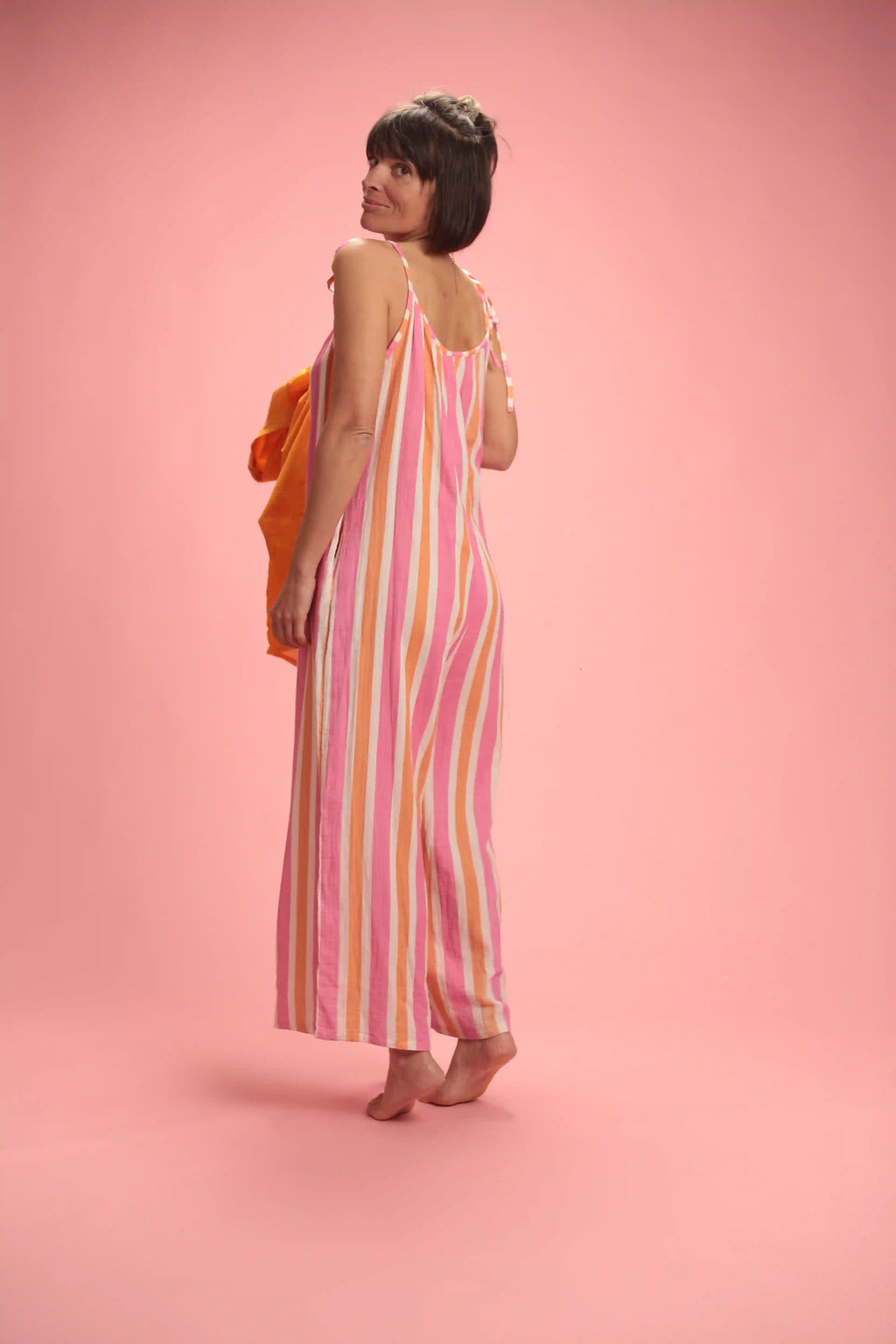 Combinaison Harlo Rose/blanc/orange