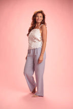 Pantalon Amadeus rayé bleu/blanc