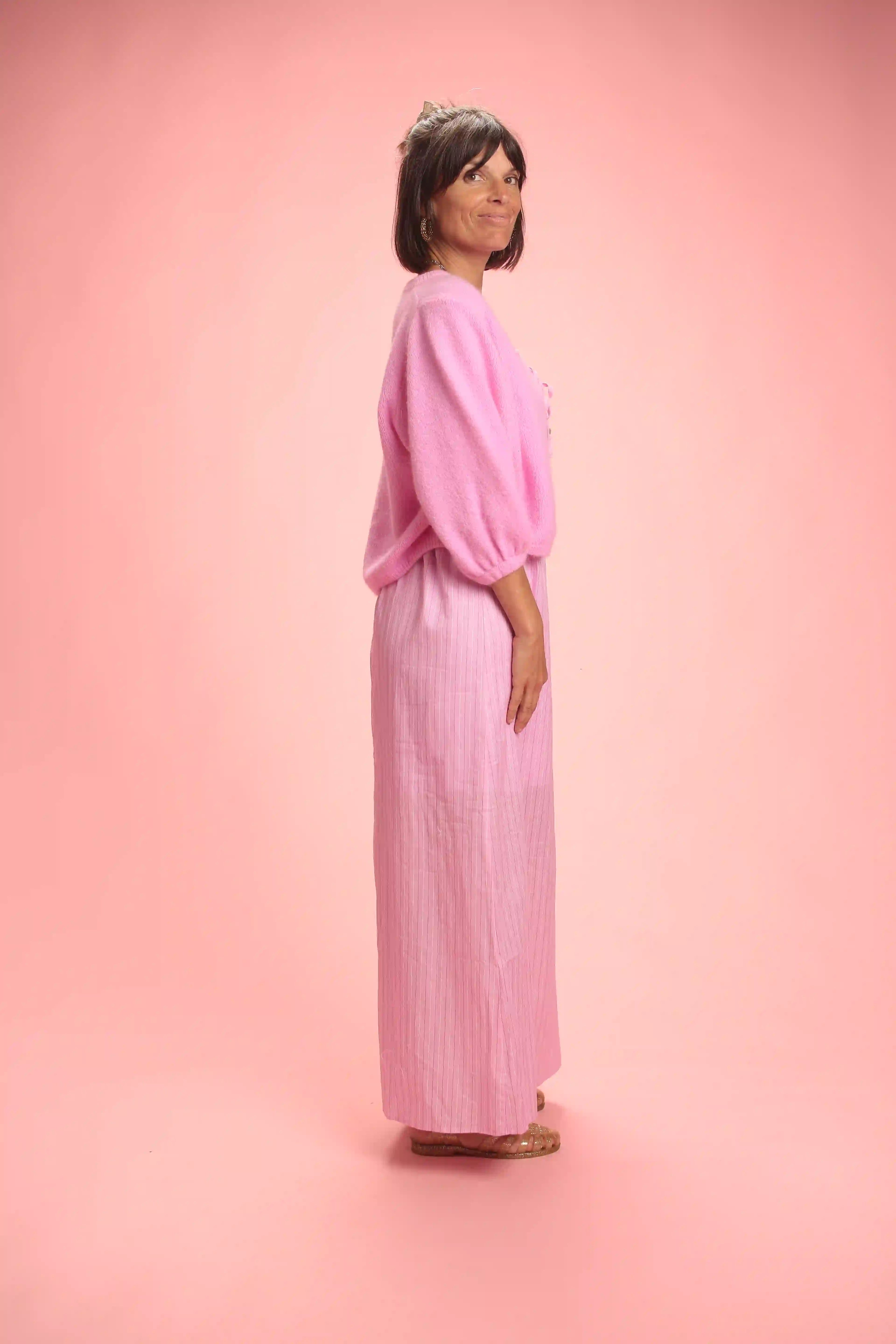 Gilet Chantal Rose