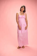 robe Capri Rayée rose