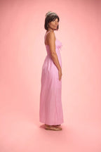 robe Capri Rayée rose