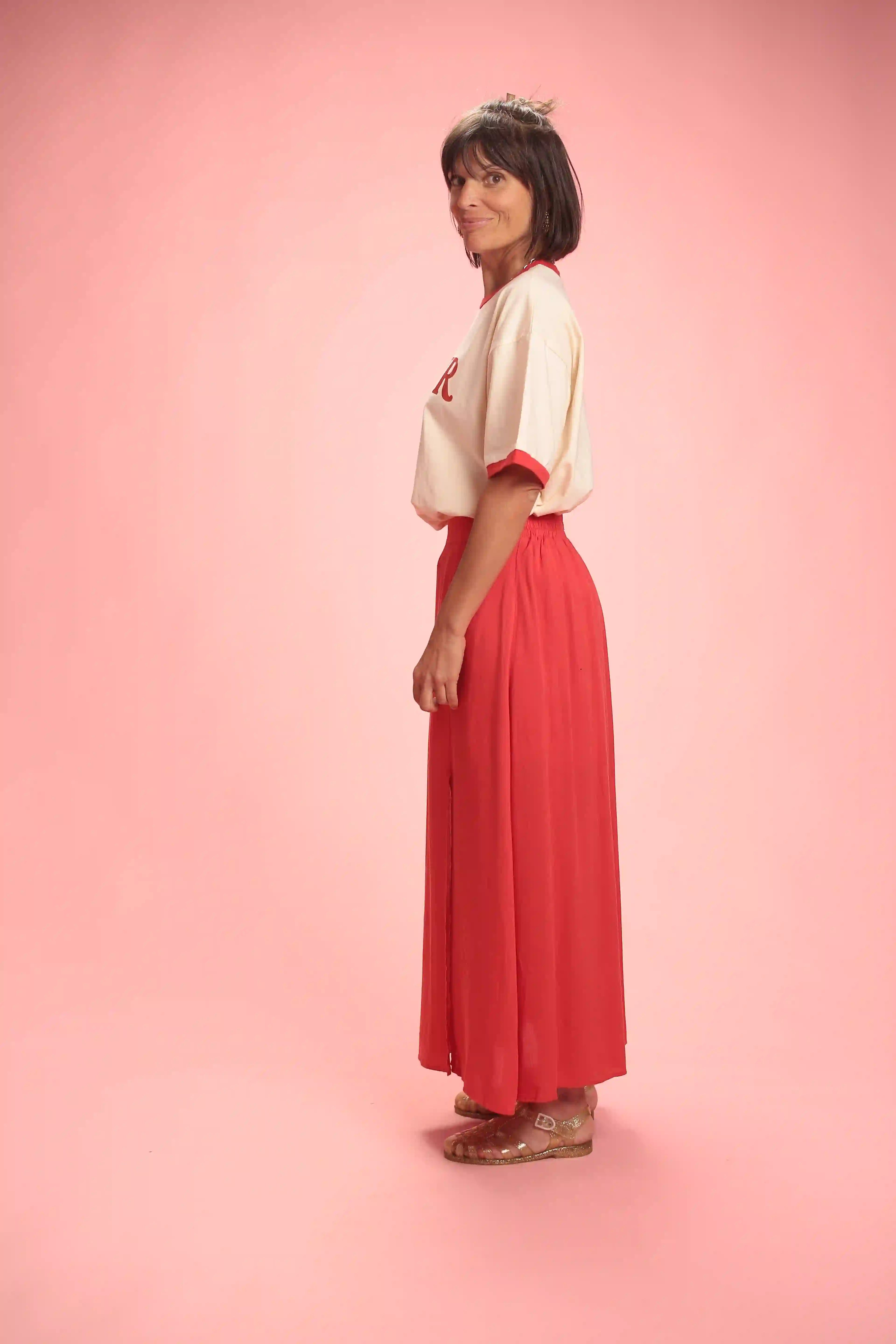 T-shirt Amour Club beige/rouge