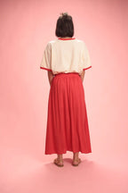 T-shirt Amour Club beige/rouge
