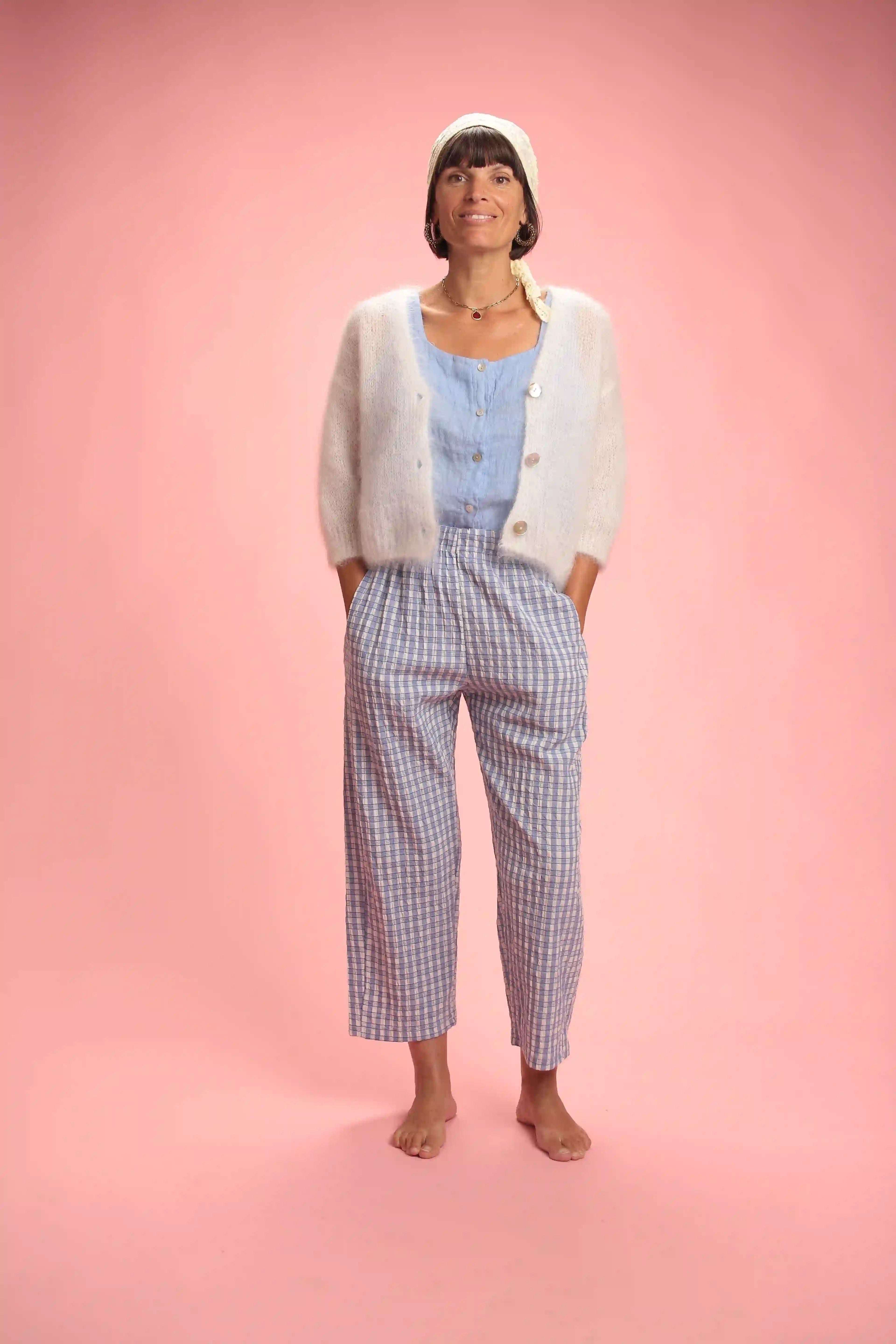 Pantalon Square Bleu