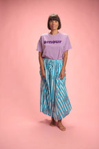 Jupe Pamela Rayée Turquoise