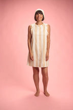 Robe Bloomy rayée Jaune/choco