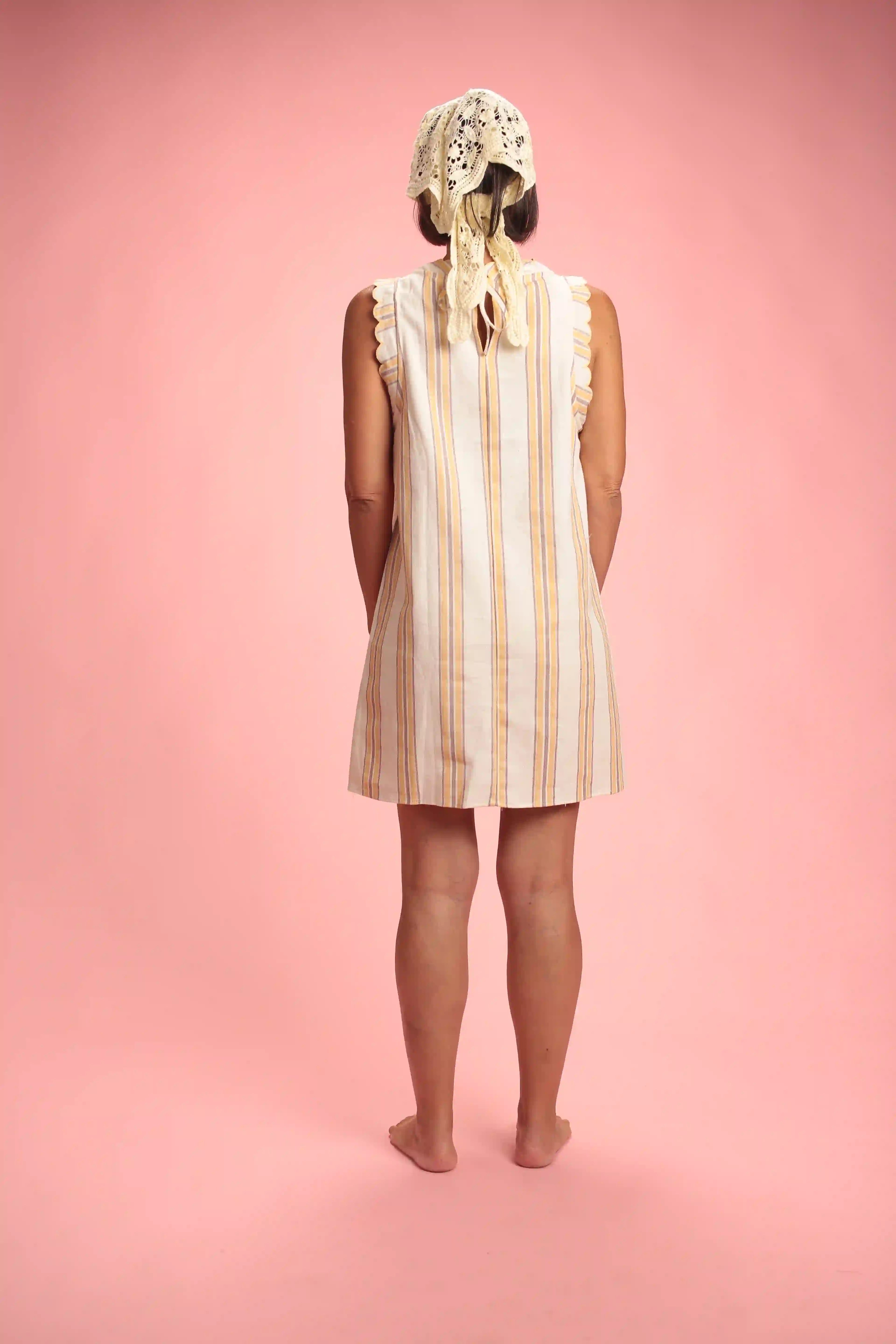 Robe Bloomy rayée Jaune/choco