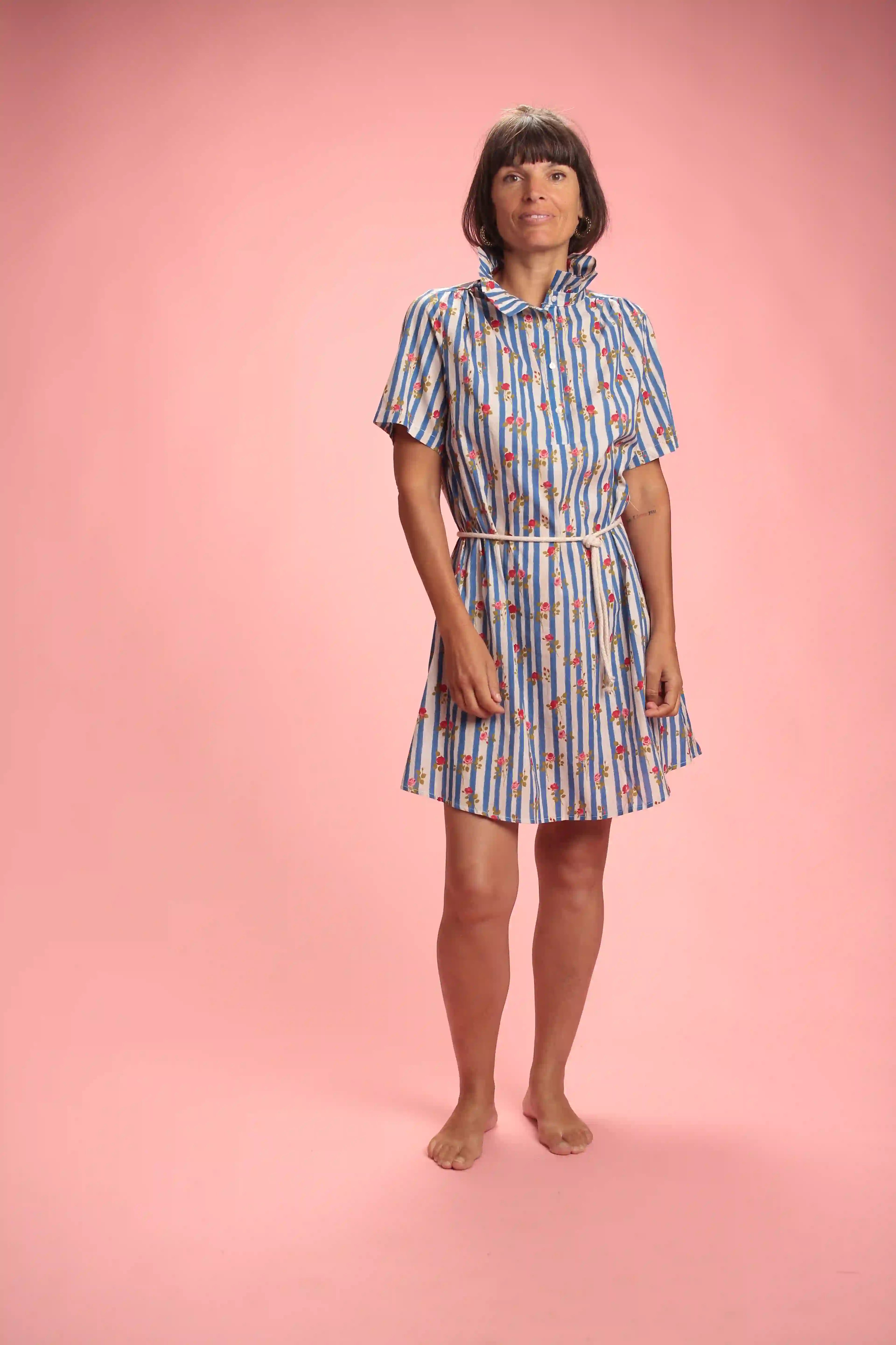 Robe Flora Rayée bleu