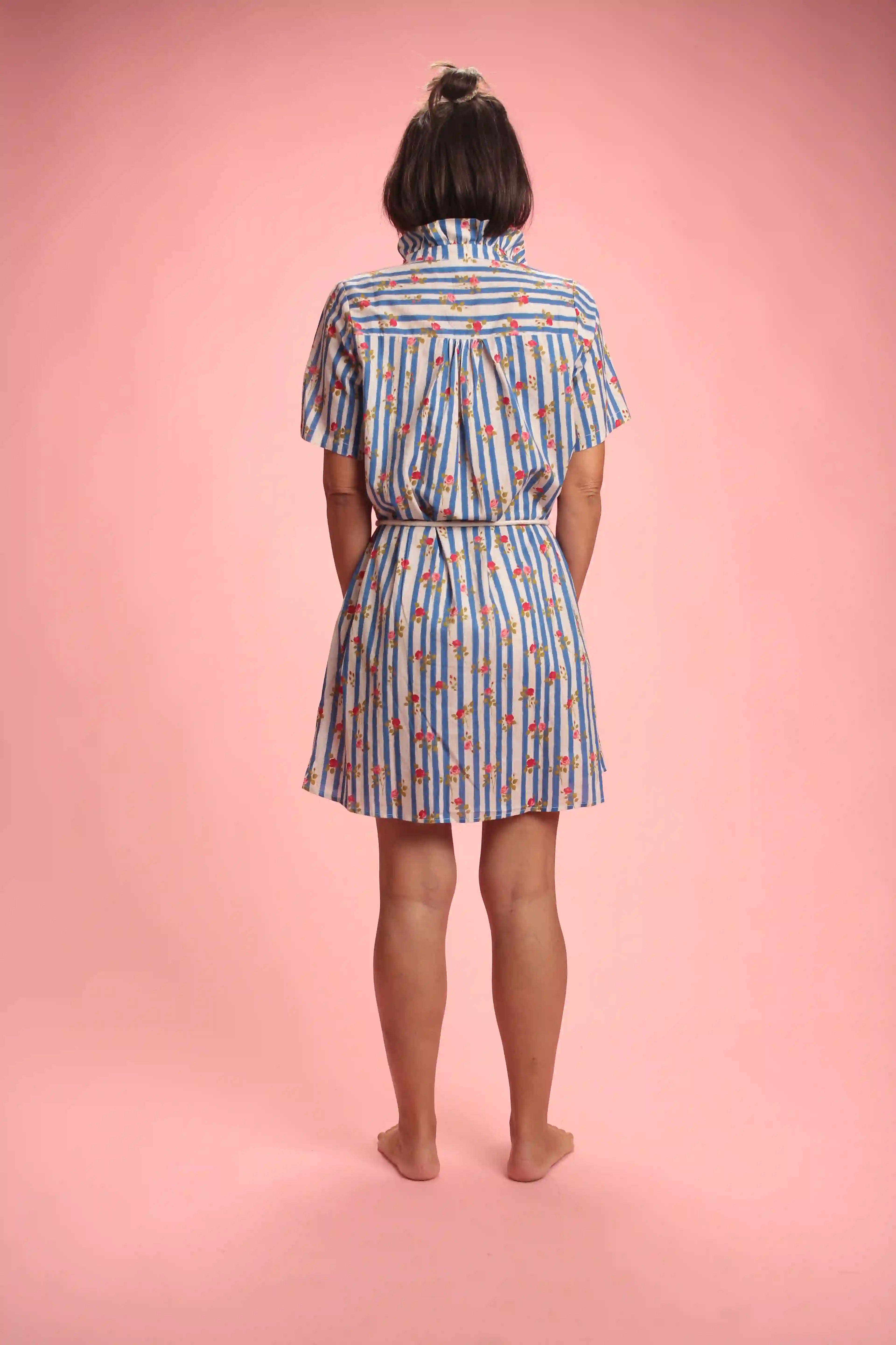 Robe Flora Rayée bleu