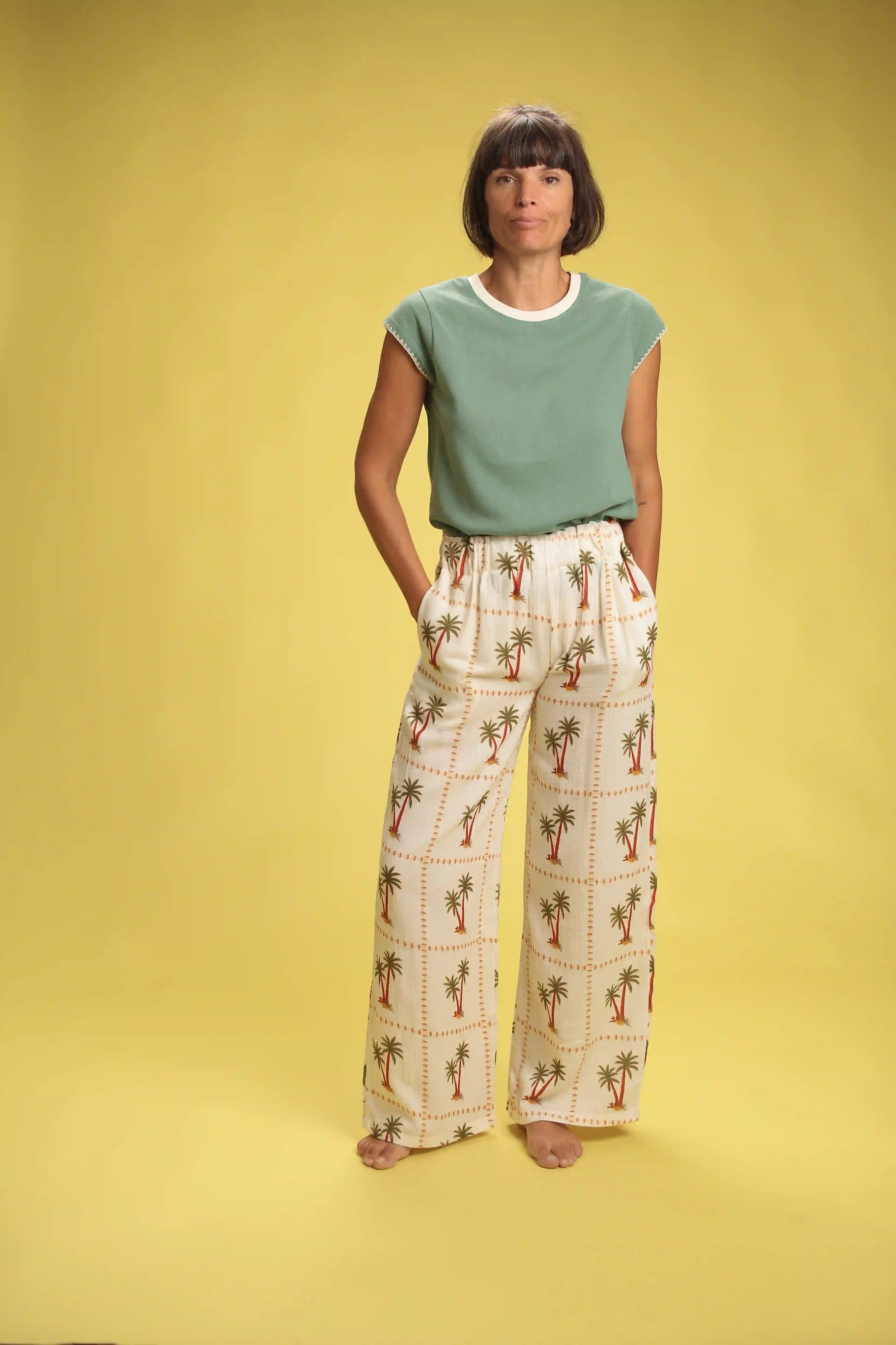 Pantalon Palmi Gaze de coton