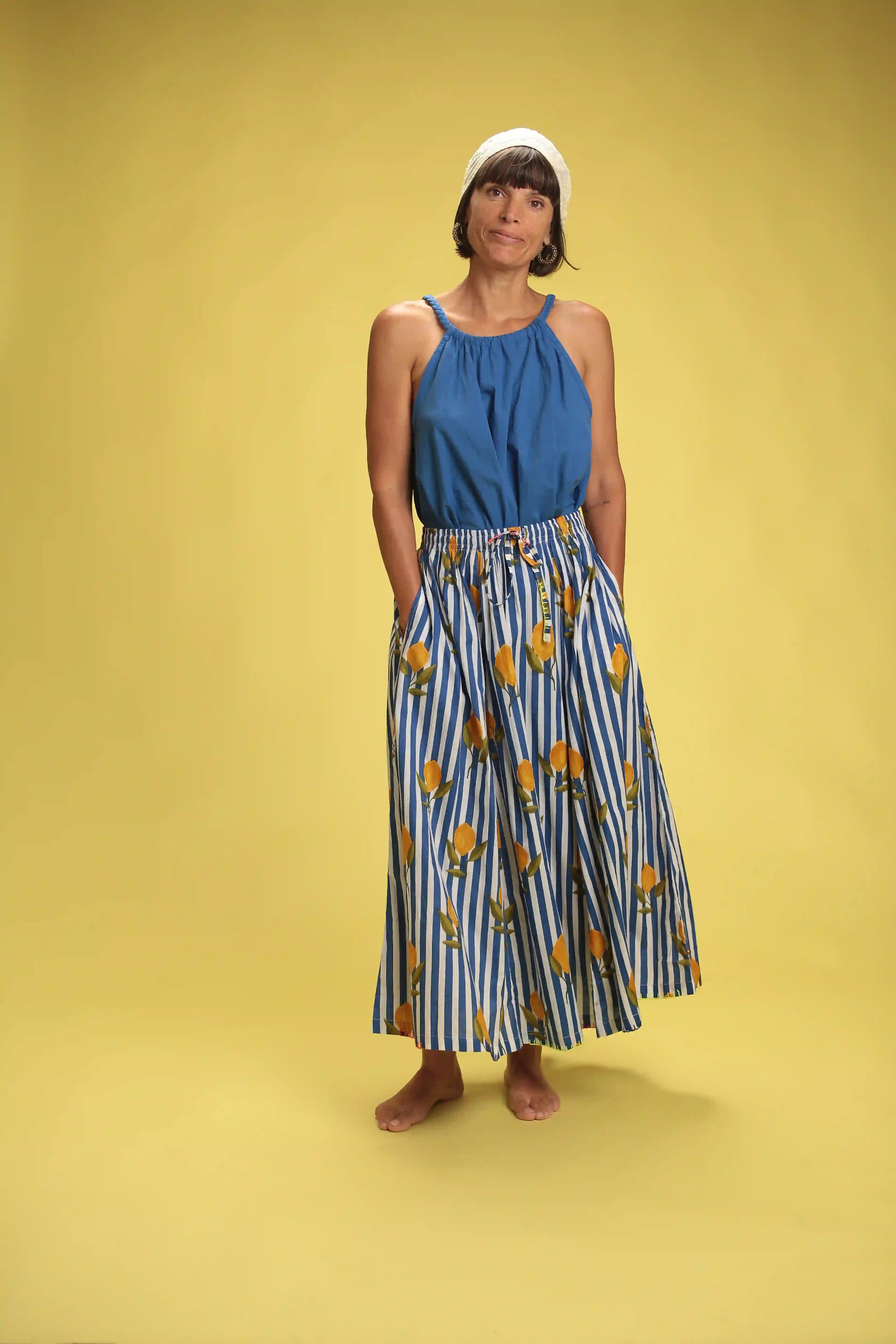 Jupe Vita Rayée Bleu