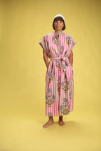 Robe chemise Bloom rayée rose